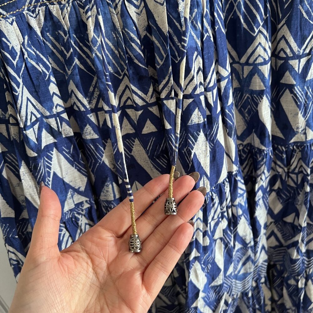NWOT Anthropologie Tiered Abstract Maxi Dress - Picture 6 of 9